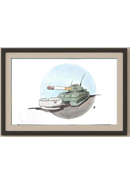 Nikola Otas 35X25CM Orijinal Karikatür Tablo