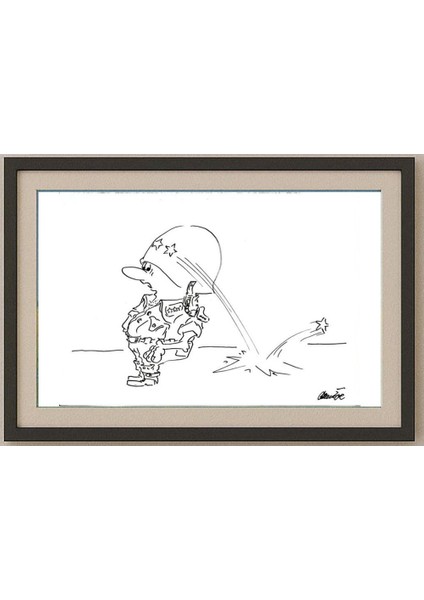 Branko Premuzic 29X21CM Orijinal Karikatür Tablo