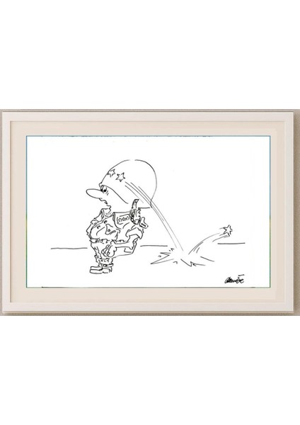 Branko Premuzic 29X21CM Orijinal Karikatür Tablo fırsatları