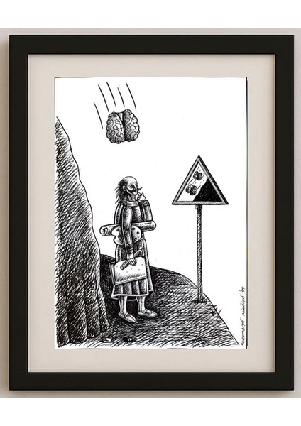 Mihaita Porumbita 29X21CM Orijinal Karikatür Tablo