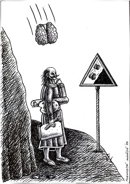 Mihaita Porumbita 29X21CM Orijinal Karikatür Tablo modelleri