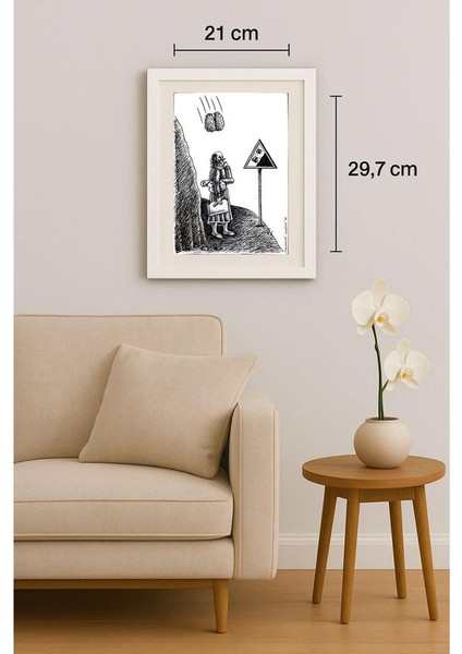 Mihaita Porumbita 29X21CM Orijinal Karikatür Tablo indirimleri