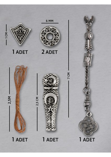 1 Adet Tekli Kazaz Püskül Seti – Doğal Taş | Epoksi Tesbih ve Takı Yapımı Için Şık ve Dayanıklı