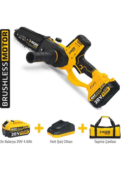 Sgs 5310 Zincirli Kömürsüz Ağaç Budama Testeresi 20 Volt