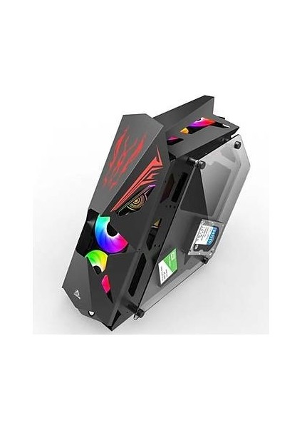 Revenge Dark Lord 650W 80+ Temperlı Cam Sıyah 8X12CM Rgb Fan Robotik Atx Kasa