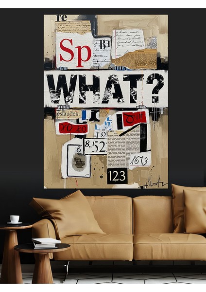 What Yazılı Soyut Sanat Dekoratif Kanvas - Mdf Ahşap Tablo