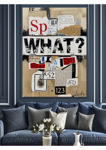 What Yazılı Soyut Sanat Dekoratif Kanvas - Mdf Ahşap Tablo fırsatları