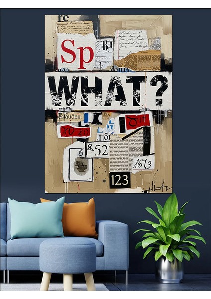 What Yazılı Soyut Sanat Dekoratif Kanvas - Mdf Ahşap Tablo indirimleri