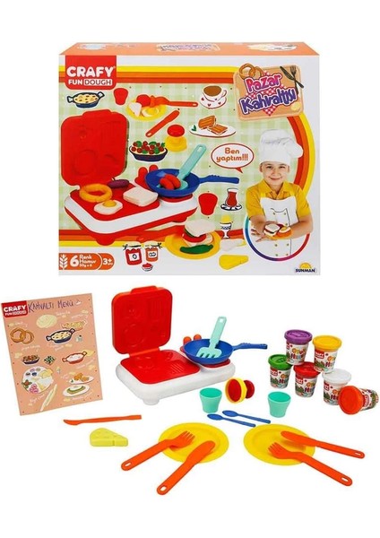 Crafy Pazar Kahvaltısı Oyun Hamuru Seti 300 G 23 Parça