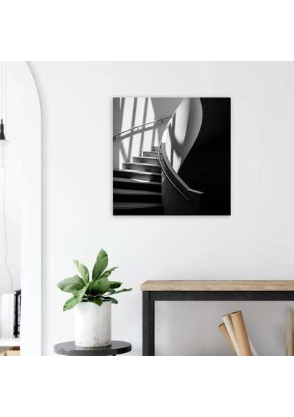 Siyah Beyaz Modern Kanvas Tablo | Mimari Fotoğraf, Modern Sanat, Gölgeler ve Işık Tablosu fiyatları