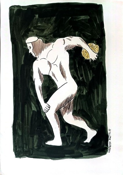 Zlatko Krtevski 30X23CM Orijinal Karikatür Tablo modelleri