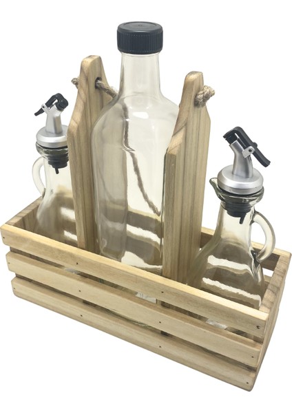 Ahşap Doğal 3lü 2+1 Set Yağdanlık ve Sosluk Takımı(Set)(Ihlamur - Kavak) modelleri