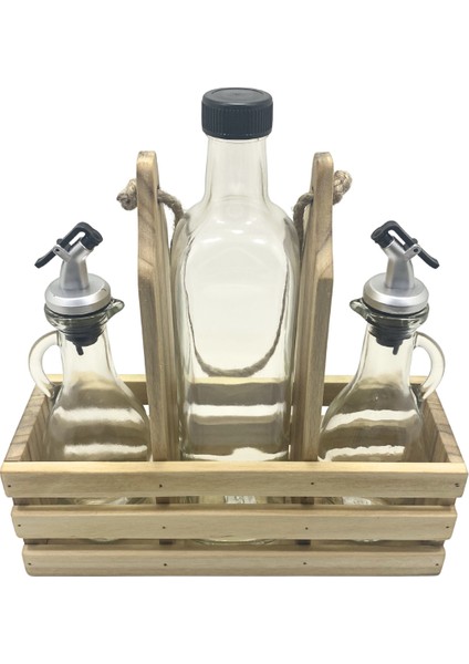 Ahşap Doğal 3lü 2+1 Set Yağdanlık ve Sosluk Takımı(Set)(Ihlamur - Kavak) fırsatları