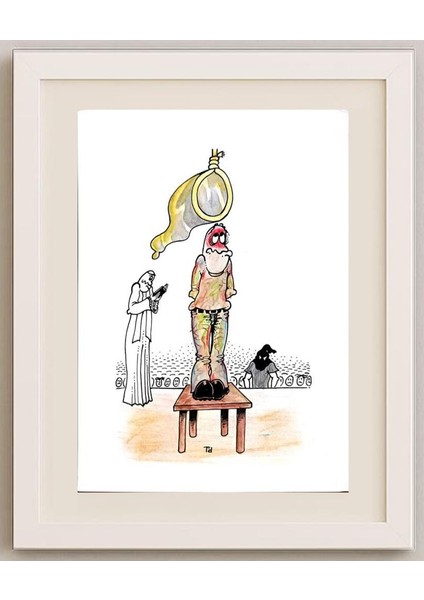 Tomislav Dusanic 29X21CM Orijinal Karikatür Tablo fırsatları