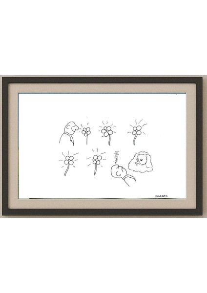 Stanko Zmazek 29X21CM Orijinal Karikatür Tablo