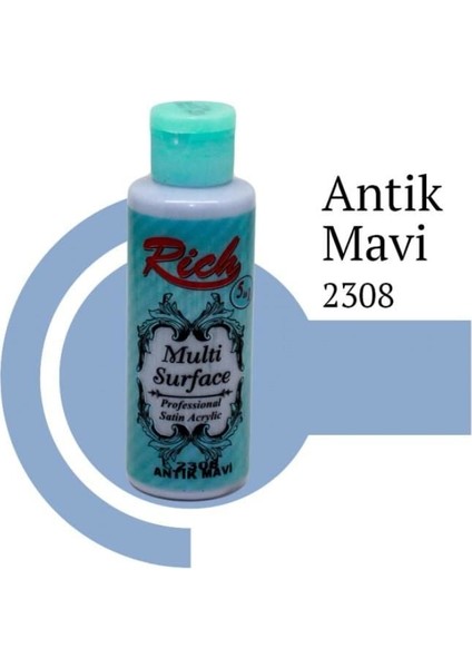 Rich Multi Surface 2306 Antik Mavi Akrilik Boya 120 cc fiyatları