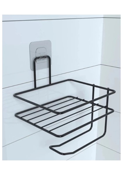 Pratik Yapışkanlı Metal Tuvalet Kağıdı Tutucu