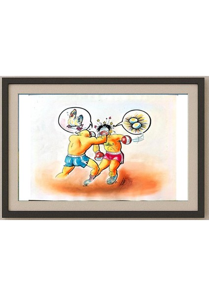 Bilic Hrvoje 43X30CM Orijinal Karikatür Tablo