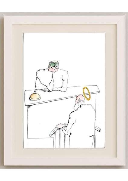 Tsocho Peev 29X21CM Orijinal Karikatür Tablo fırsatları