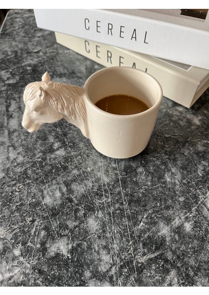 Seramik Kupa El Yapımı Seramik At Başlı Kupa, 200ML modelleri