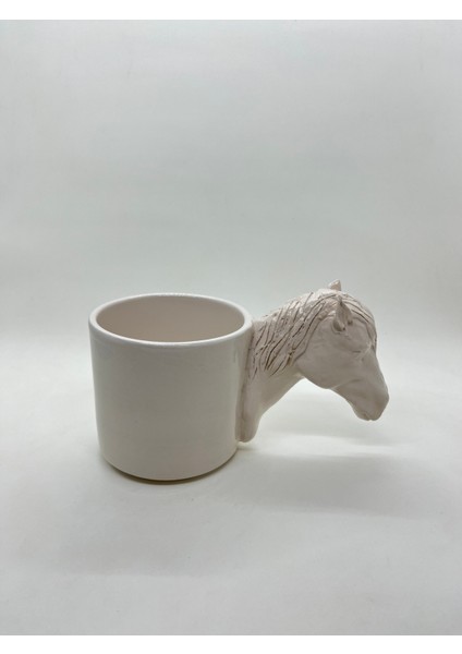 Seramik Kupa El Yapımı Seramik At Başlı Kupa, 200ML fırsatları