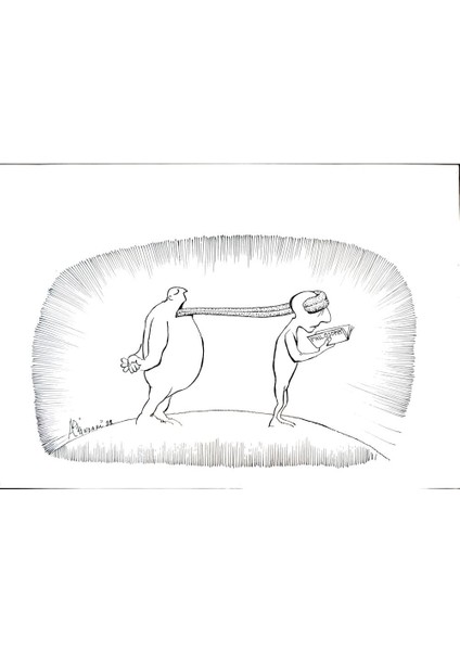 Ali Divandari 29X21CM Orijinal Karikatür Tablo modelleri