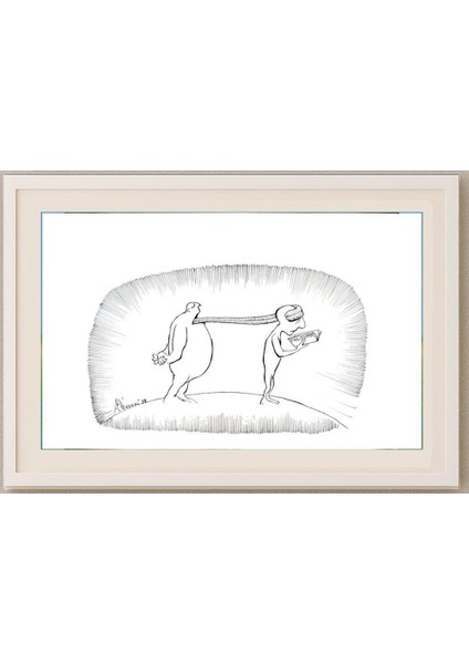 Ali Divandari 29X21CM Orijinal Karikatür Tablo fırsatları