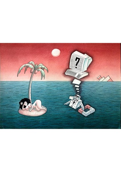 Rooshan Gataullin 43X30CM Orijinal Karikatür Tablo modelleri