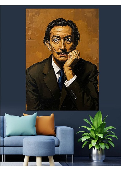 Bıyıklı Ünlü Adam Portresi Dekoratif Kanvas - Mdf Ahşap Tablo fiyatları