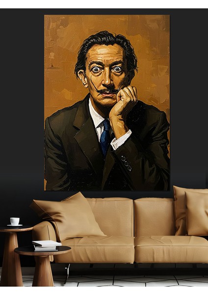 Bıyıklı Ünlü Adam Portresi Dekoratif Kanvas - Mdf Ahşap Tablo modelleri