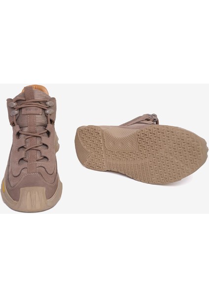 Erkek Koyu Vizon Hakiki Deri Sneaker Bot 4K1SB15090