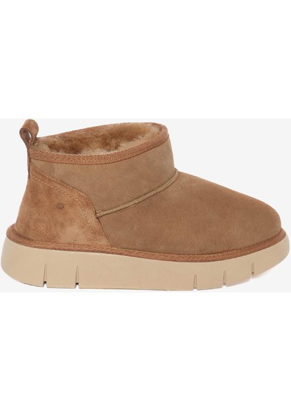 Kadın Sigaro Süet Hakiki Deri Termo Light Taban Günlük Bot 4K2TB59145