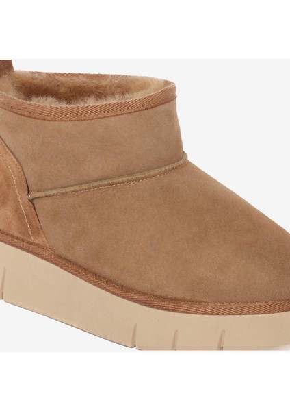 Kadın Sigaro Süet Hakiki Deri Termo Light Taban Günlük Bot 4K2TB59145