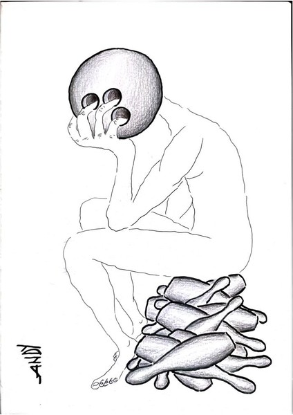 Andy Chaushu 29X21CM Orijinal Karikatür Tablo modelleri