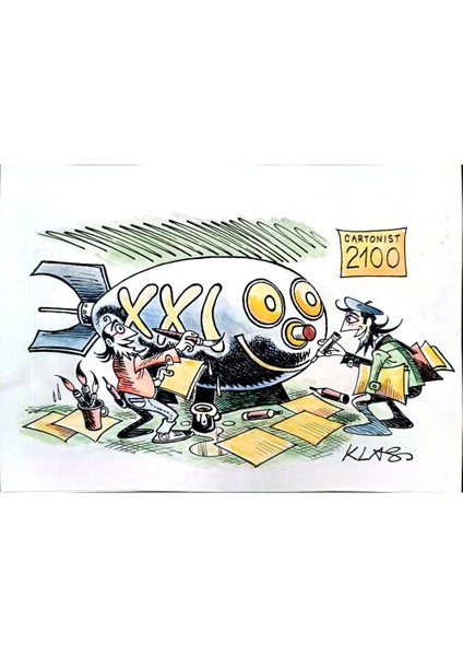 Alexsandar Klas 29X21CM Orijinal Karikatür Tablo modelleri