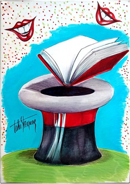 Sterpone Carlo 27X18CM Orijinal Karikatür Tablo modelleri