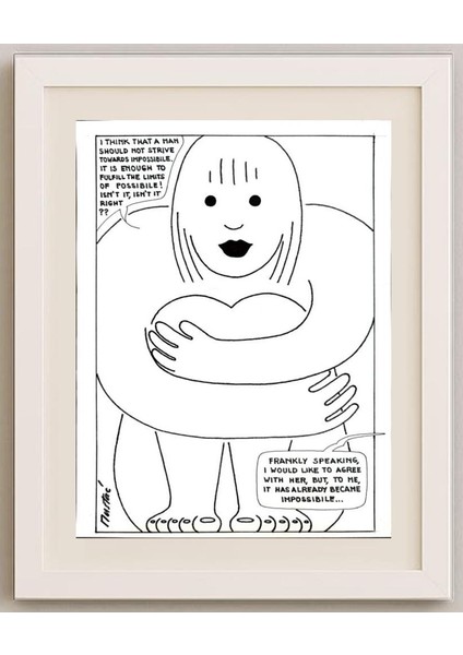 Boris Mustac 29X21CM Orijinal Karikatür Tablo fırsatları