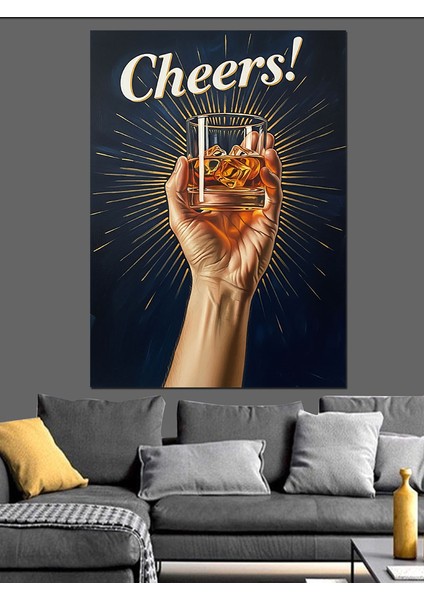 Kadeh Kaldıran Bira Kutlaması Dekoratif Kanvas - Mdf Ahşap Tablo fiyatları