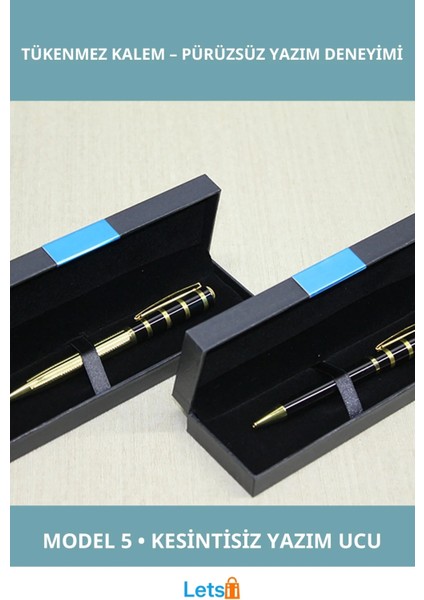 Şık ve Ergonomik Kutulu Tekli Tükenmez Kalem Model 5