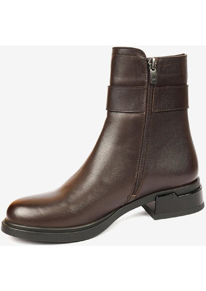 Kadın Kahverengi Hakiki Deri Chelsea Bot 4K2WB59129