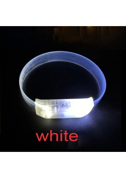 3 Modlu Pilli LED Işıklı Esnek Parti Bilekliği Beyaz modelleri