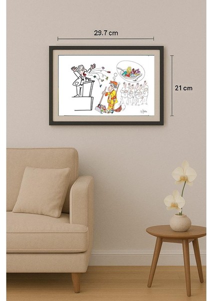 Bojan Grlica 29X21CM Orijinal Karikatür Tablo fiyatları