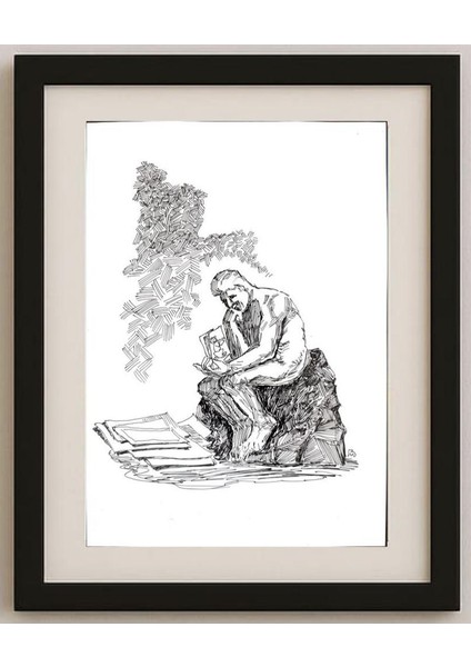 Mikael Botscharov 29X21CM Orijinal Karikatür Tablo