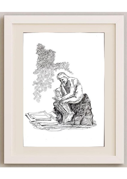 Mikael Botscharov 29X21CM Orijinal Karikatür Tablo fırsatları