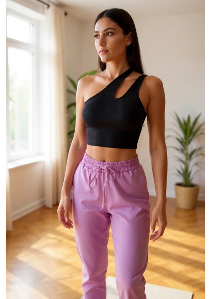 Kadın Siyah Tek Omuz Cut Out Detaylı Crop Top Bluz – Şık, Rahat ve Kolay Kombinlenebilir fırsatları