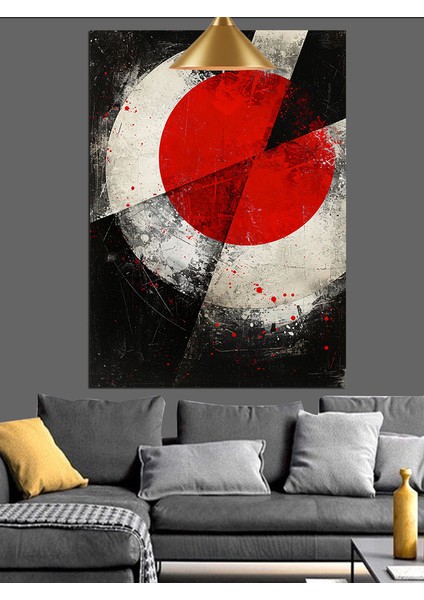 Japon Bayrağı Soyut Sanat Dekoratif Kanvas - Mdf Ahşap Tablo modelleri