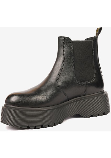 Kadın Siyah Hakiki Deri Memory Foam Taban Chelsea Bot 4K2OB33931