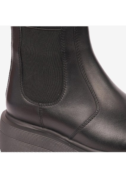 Kadın Siyah Hakiki Deri Memory Foam Taban Chelsea Bot 4K2OB33931