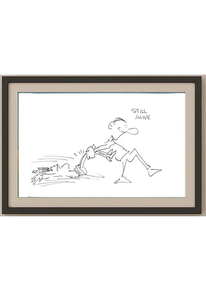 Unknown 29X21CM Orijinal Karikatür Tablo