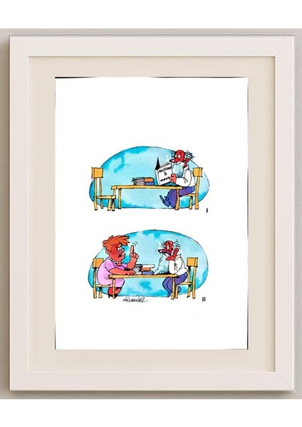 Mohammed Fiezabadi 29X21CM Orijinal Karikatür Tablo fırsatları